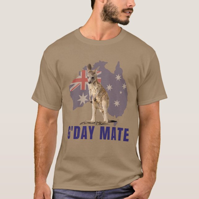 Camiseta Australia Gday Day Mate Funny Kangaroo Australiano (Anverso)