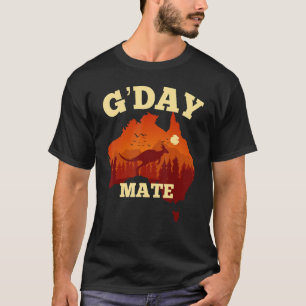 Camiseta Australia G'Day Mate Australian Flag Aussie Map