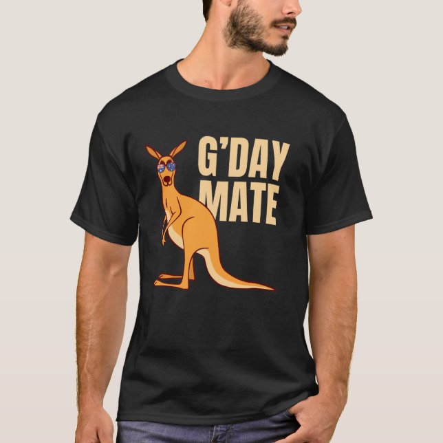 Camiseta Australia G'day Mate Shirt Funny Kangaroo Australi (Anverso)