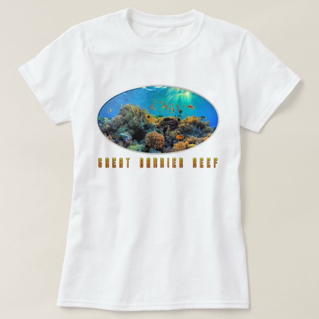 Camiseta Australia Gran barrera de arrecife estilizada (Diseño del anverso)