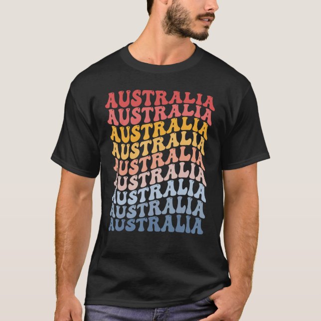 Camiseta Australia Groovy Retro Australian (Anverso)