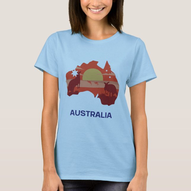 Camiseta Australia Hermoso Continente (Anverso)