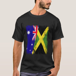 Camiseta Australia Jamaica Media Bandera Australiano Jamaic