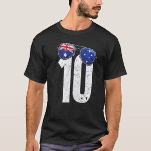 Camiseta Australia: Jugador de fútbol número 10 bandera aus