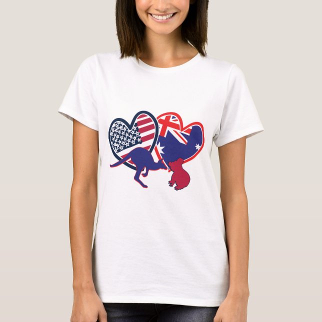 Camiseta Australia Kangaroo Koala Love (Anverso)