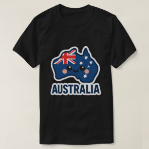 Camiseta Australia Kawaii Fusion - Negrita y Adorable