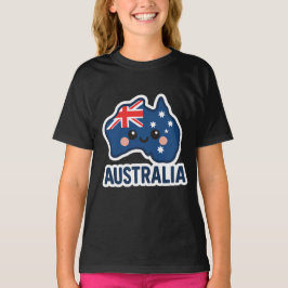 Camiseta Australia Kawaii Fusion - Negrita y Adorable