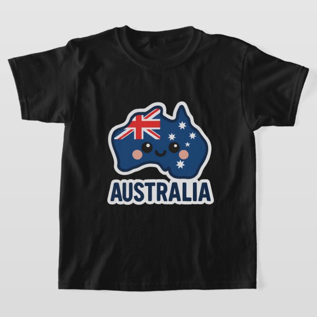 Camiseta Australia Kawaii Fusion - Negrita y Adorable (Distribución)