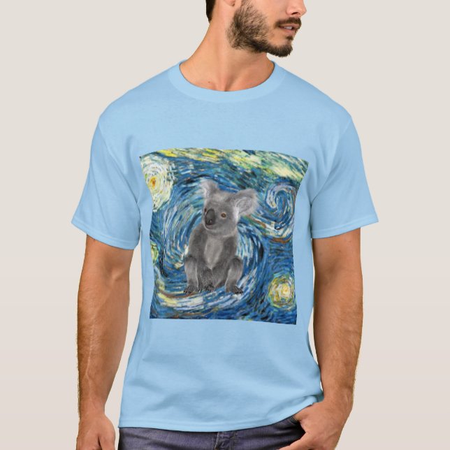Camiseta Australia Koala en parodia nocturna estrellada (Anverso)
