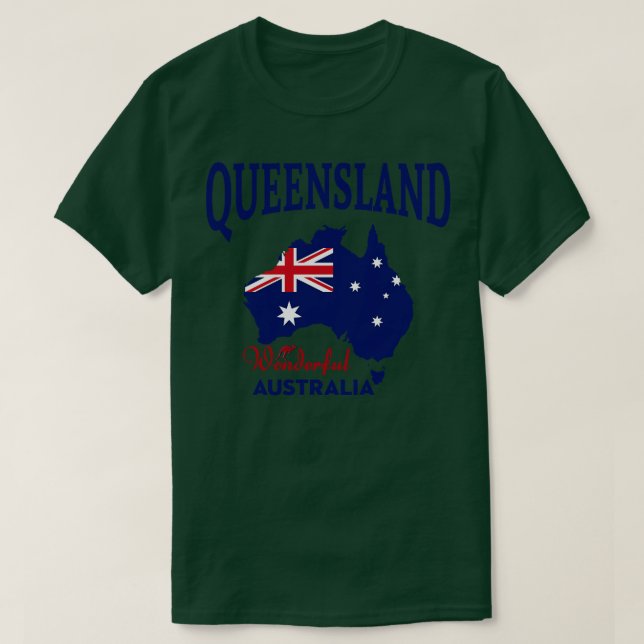 Camiseta Australia maravillosa de Queensland (Diseño del anverso)