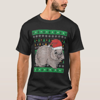 Camiseta Australia: Navidades feos de wombat animal esencia