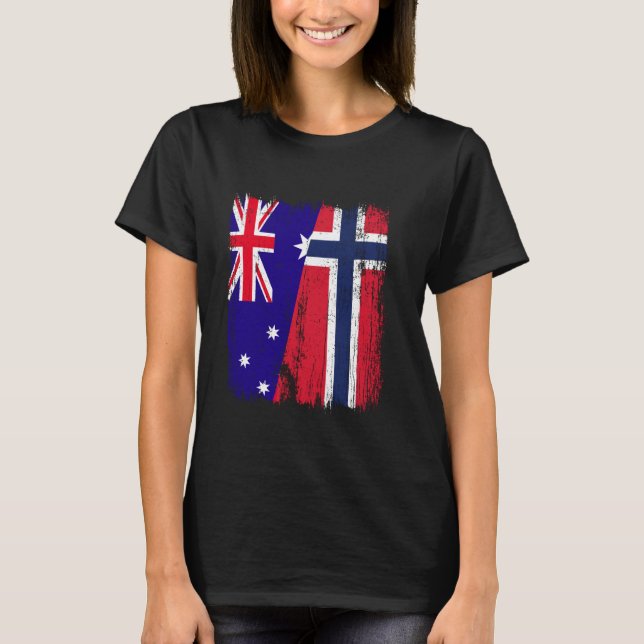 Camiseta Australia Norway Half Flag Australian Norwegian An (Anverso)