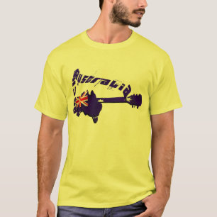 Camiseta Australia oscila la guitarra australiana de la