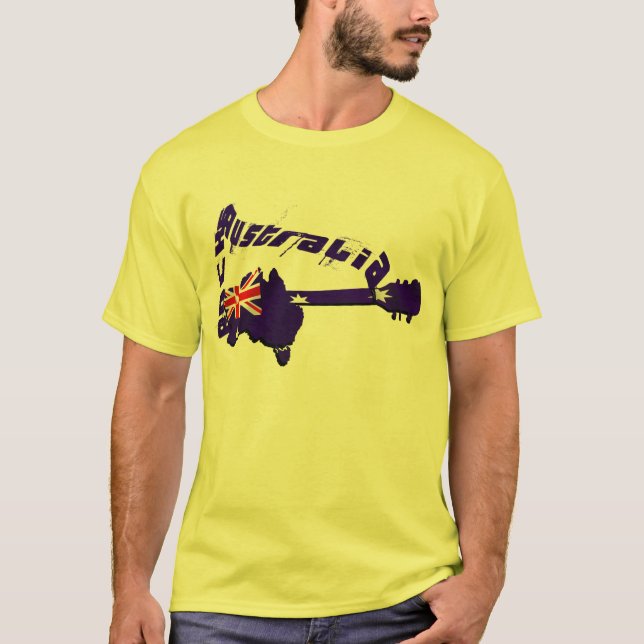 Camiseta Australia oscila la guitarra australiana de la (Anverso)