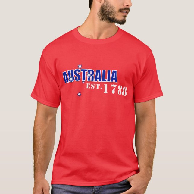 Camiseta Australia para hombre, Est. 1788 (Anverso)