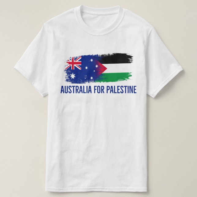 Camiseta Australia por Palestina - Estado político solidari (Diseño del anverso)