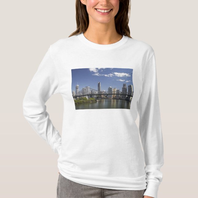 Camiseta Australia, Queensland, Brisbane, Story Bridge, (Anverso)