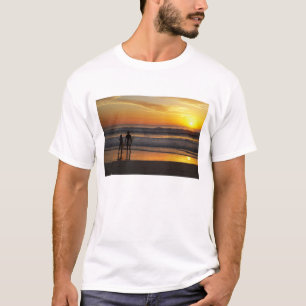 Camiseta Australia, Queensland, Costa de Oro, surfistas en