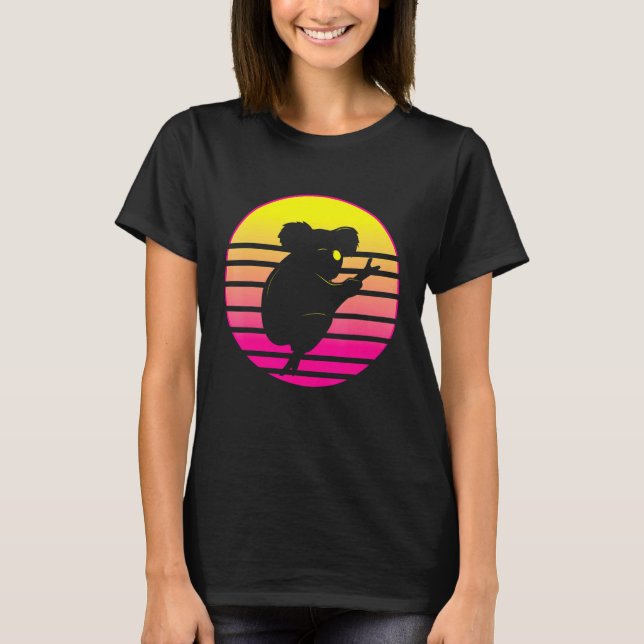 Camiseta Australia Retro Koala Bear Silhouette Sunset (Anverso)