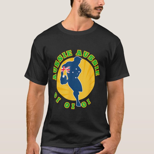 Camiseta Australia Rugby, Wallabies Aussie Aussie Aussie Oi (Anverso)