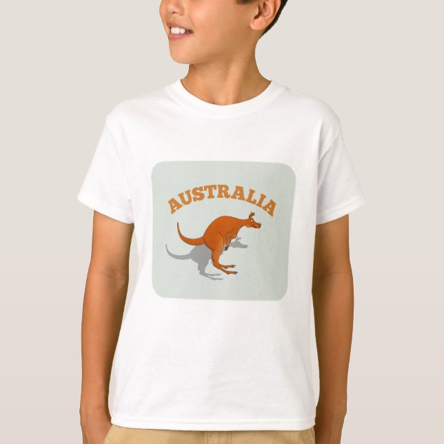 Camiseta Australia, saltando canguro (Anverso)