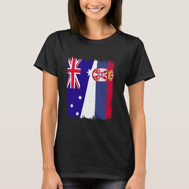 Camiseta Australia Serbia media bandera Srbija serbio austr (Anverso)