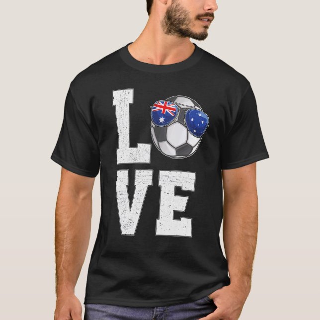 Camiseta Australia Soccer Love Australian Fan Flag (Anverso)