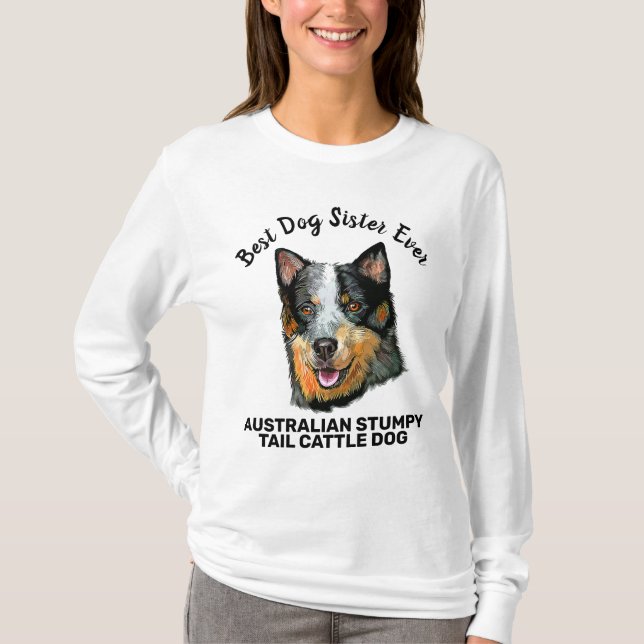 Camiseta Australia Stumpy Tail Cattle La mejor hermana del  (Anverso)