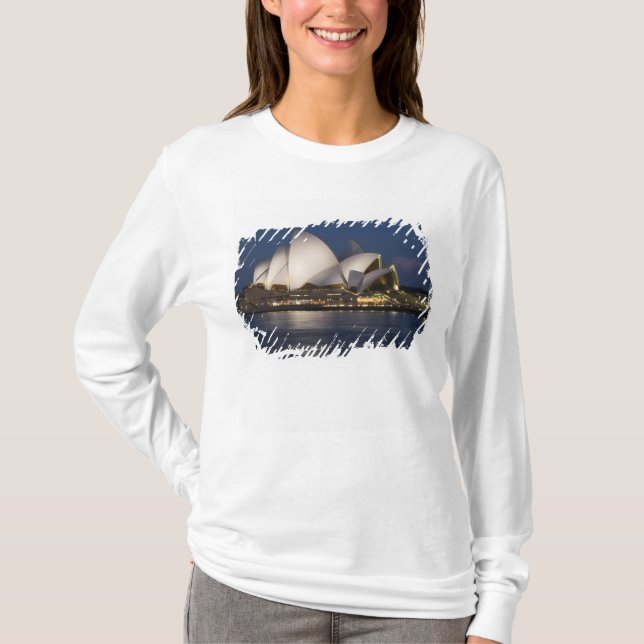 Camiseta Australia, Sydney. Casa de Ópera de noche (Anverso)