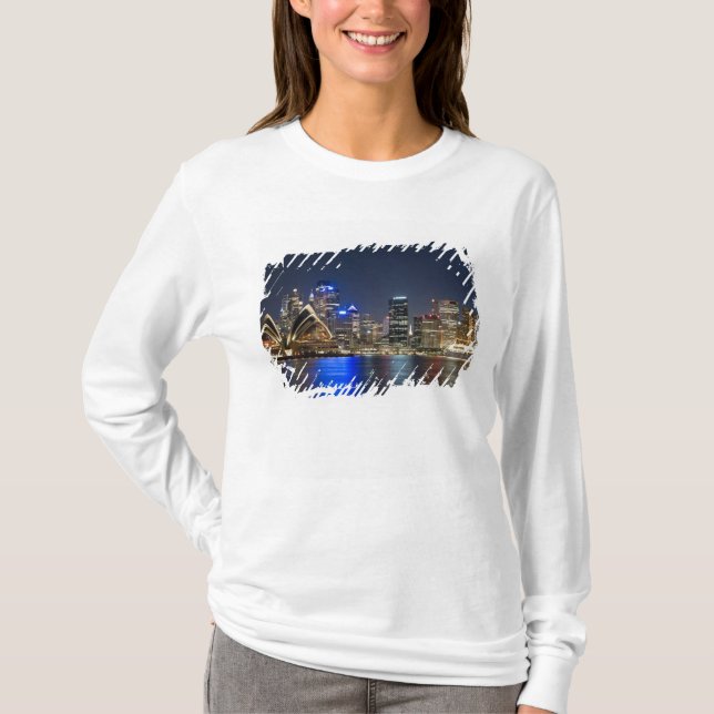 Camiseta Australia, Sydney. Panorama con Casa de la Ópera v (Anverso)
