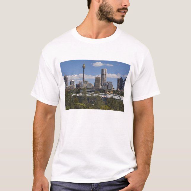 Camiseta Australia, Sydney, Potts Point. Horizonte de Sydne (Anverso)