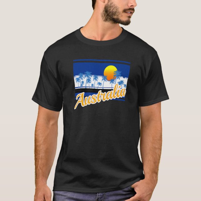 Camiseta Australia Vintage Surf Style Retro Beach (Anverso)