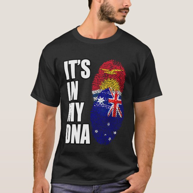 Camiseta Australia Y Kiribati Mezclan La Bandera Del Patrim (Anverso)