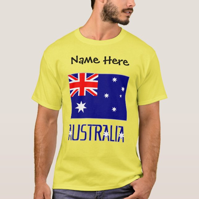 Camiseta Australia y la bandera australiana personalizada (Anverso)