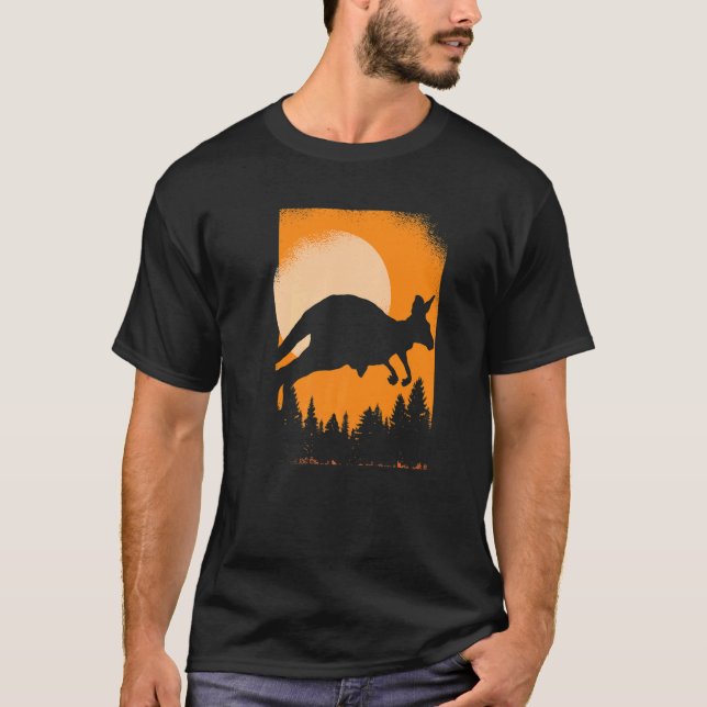 Camiseta Australia Zoológico Animal Retro Kangaroo (Anverso)