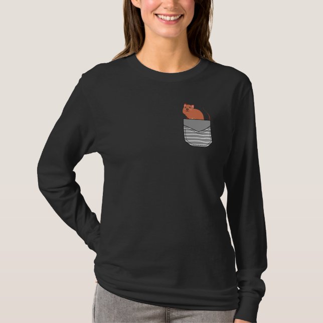 Camiseta Australian Animal Cute Quokka In Pocket (Anverso)