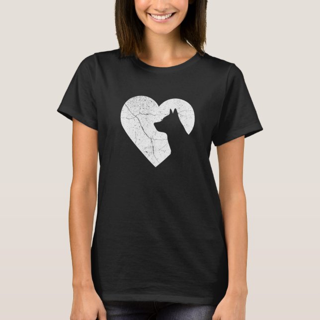 Camiseta Australian Cattle Dog Funny Heart Valentines Day D (Anverso)