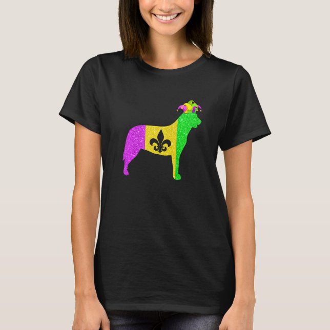 Camiseta Australian Cattle Dog Lover Mardi Gras Carnival Pa (Anverso)