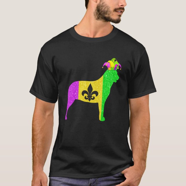 Camiseta Australian Cattle Dog Lover Mardi Gras Carnival Pa (Anverso)