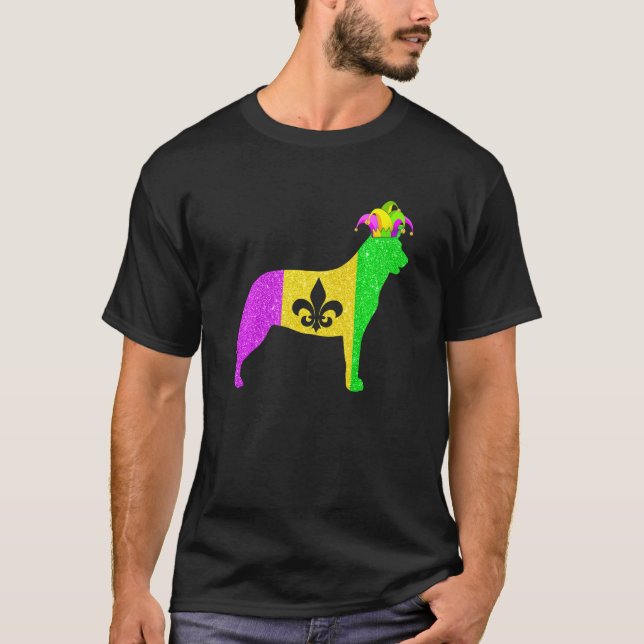 Camiseta Australian Cattle Dog Lover Mardi Gras Carnival Pa (Anverso)