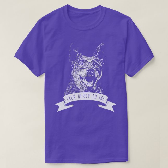 Camiseta Australian Cattle Dog - Talk Herdy to me  (Diseño del anverso)