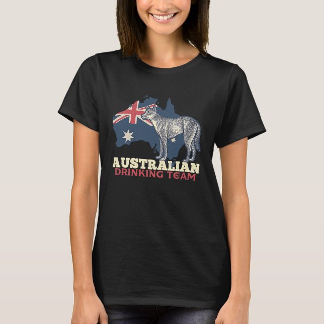 Camiseta Australian Drinking Team  Idea for Aussie or Sport (Anverso)