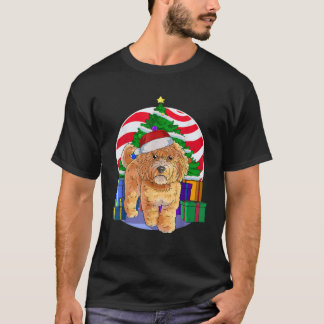 Camiseta Australian Labradoodle Dog Santa Christmas Tree De