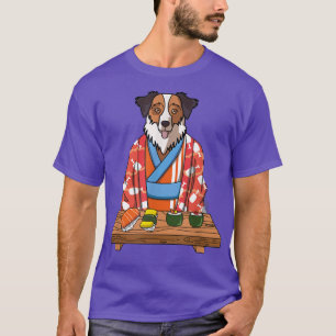 Camiseta Australian Shepherd Aussie Dog Kimono Japanese Foo