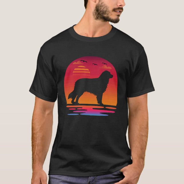Camiseta australian shepherd dog  sunset Silhouette (Anverso)