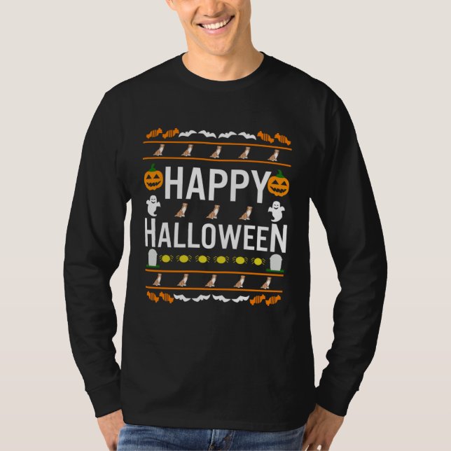 Camiseta Australian Shepherd Red Merle Halloween Lazy Ugly  (Anverso)