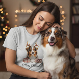 Camiseta Australian Shepherd Reindeer Shepherd