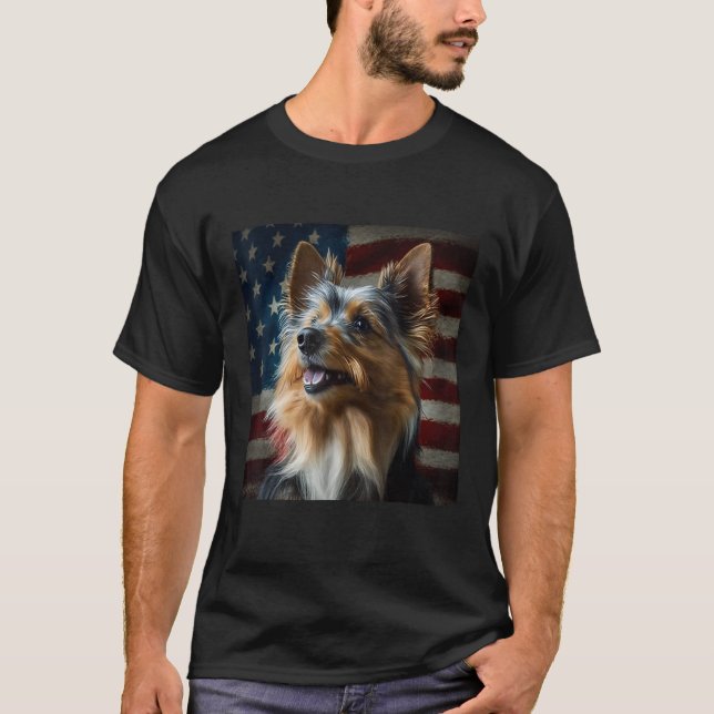 Camiseta Australian Terrier 4th of July  Australian Terrier (Anverso)