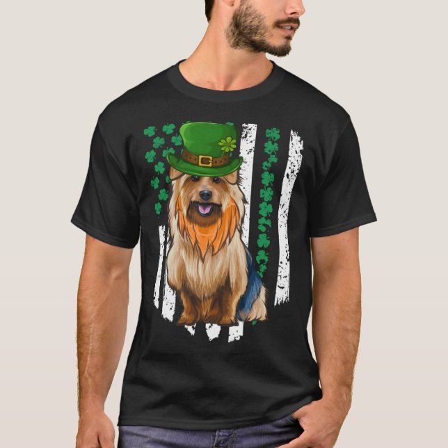 Camiseta Australian Terrier St Patricks Day Irish American  (Anverso)