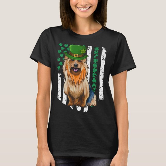 Camiseta Australian Terrier St Patricks Day Irish American  (Anverso)